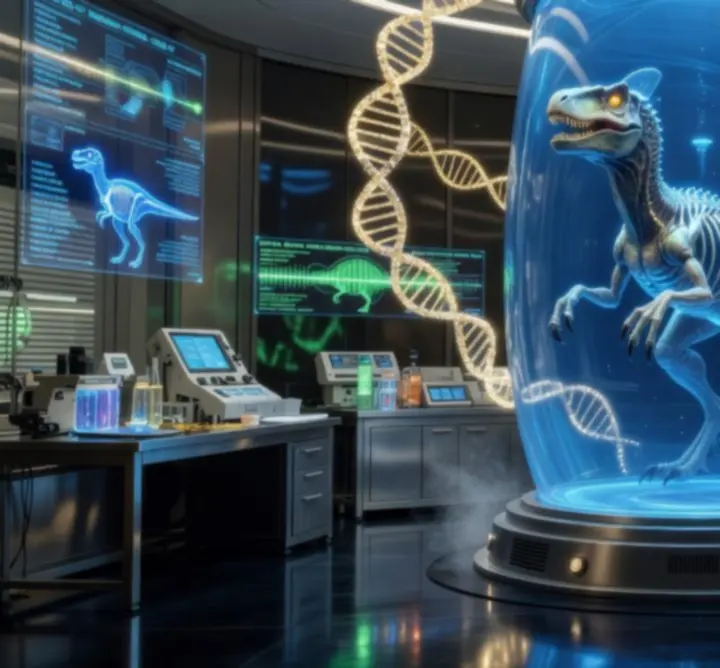 Grafikus dinoszaurusz evolúciós rendszer labor háttérrel